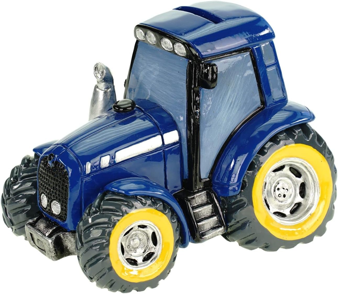 Tirelire Tracteur Déco Ferme - Figurine Kremers Schatzkiste 16cm - Polyrésine Peinte Main