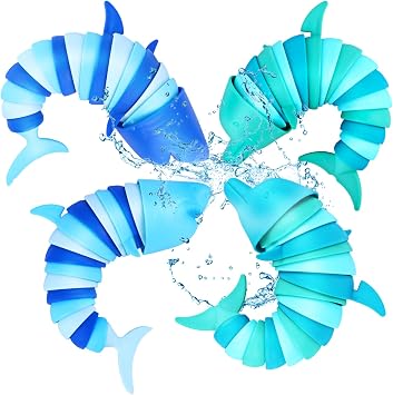 4 Pcs 3D Sensory Toys Printed Articulated Dolphin Fidget Toy Ocean Shark Decompression Toys Fun Sensory Stress Reliever Toy for Children Adults Articulated Fidget