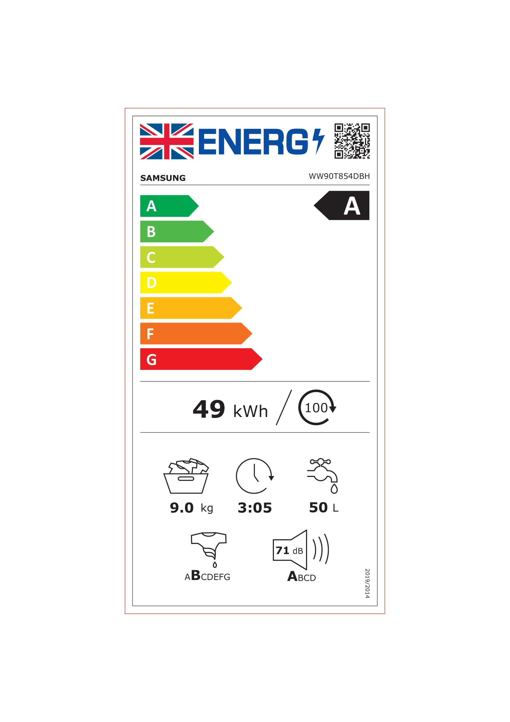 Samsung Series 6 WW90T684DLN/S1 with AddWash™ and Auto Dose Freestanding Washing Machine, 9 kg