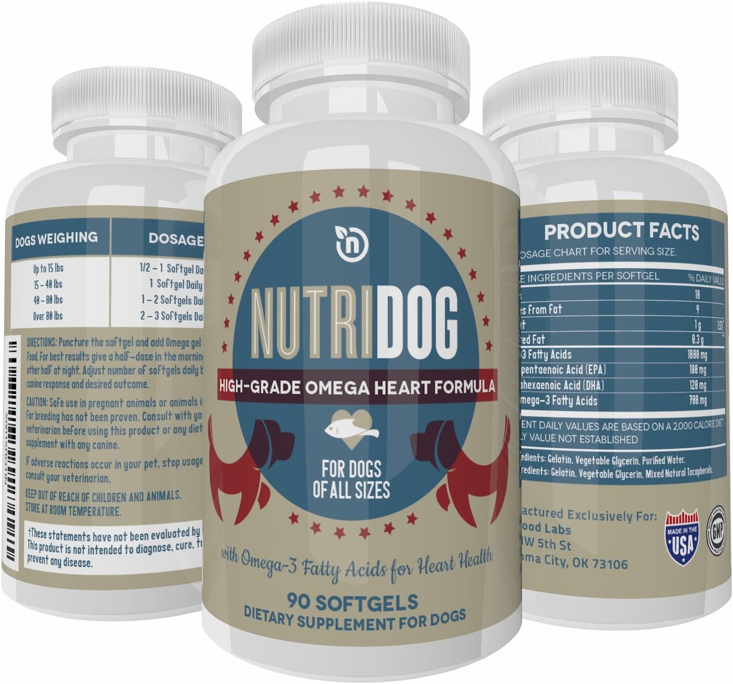 Pure Canine Fish Oil Softgels Joint Support Anti-Inflammatory & Lubricant Reduce Allergy Effects Boost Heart Health & Support Brain Function Delicious Supplements for Dogs of All Size & Breed