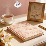 Floral Journal for women, Hardcover Notebook, A5, 6x8, Ruled Pages, Lay Flat, Pretty Journal, Lily Flower, Pink, can be Reading Journal, Writing Notebook, Self Love Journal, Personal Journal