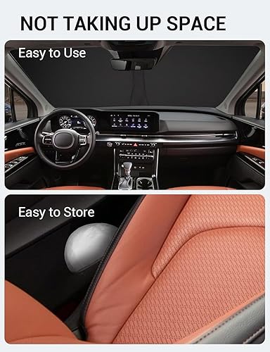 Vista 545 de Proadsy Parasol para parabrisas para BMW X1 F48 2016-2022 de 4 capas plegable, protector de parasol frontal que bloquea los rayos UV y mantiene