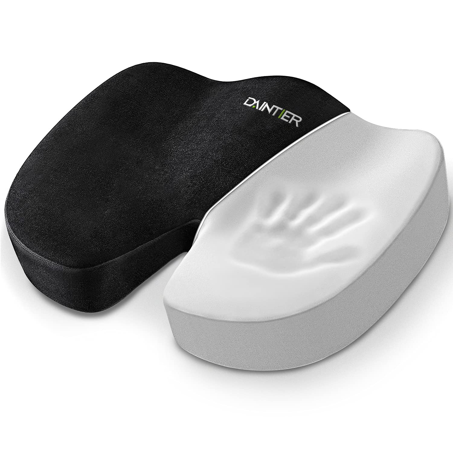 DAINTIERChair Seat Cushion, Office Cushion Memory Foam Comfort Cushions for Car Truck Driver Travel Wheelchair, Thick Chair Pillow for Relief Lower Back, Tailbone, Sciatica, Hip Pain,Coccyx