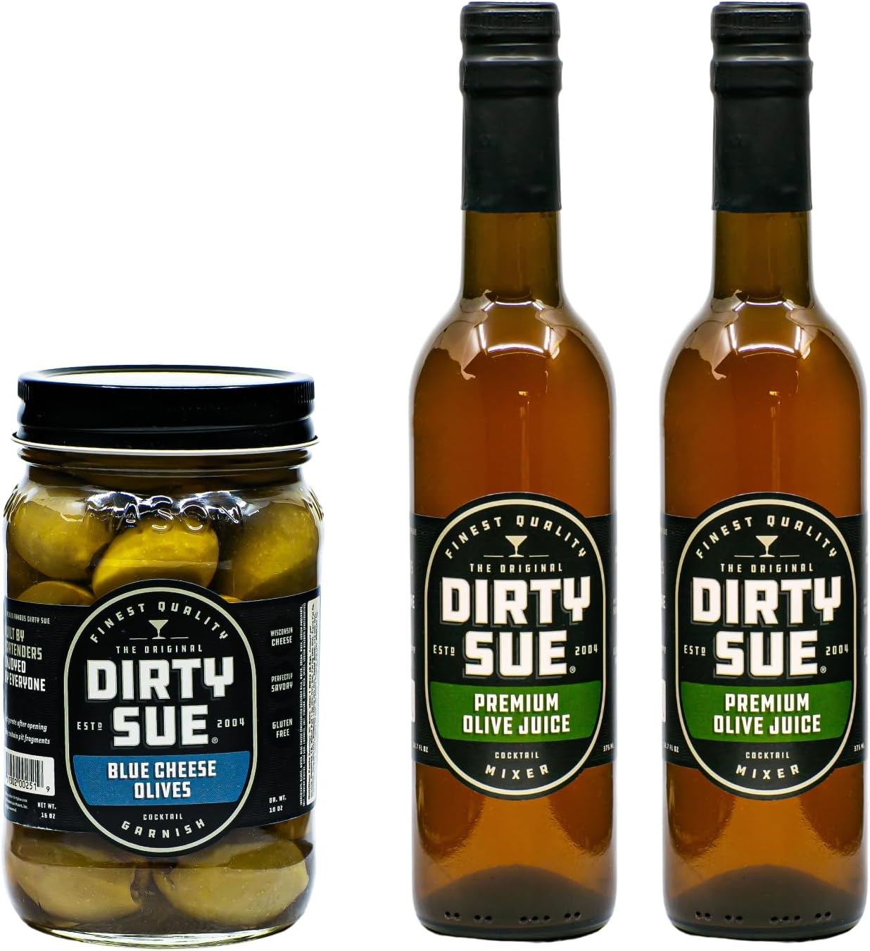 Blue Cheese Stuff Olive Martini Variety Pack | Premium Martini Mix To Make The Perfect Martini | Our Olive Brines Are Perfect For Bartenders and Home Enthusiasts | Twice Filtered Brine Made From Premium Olives