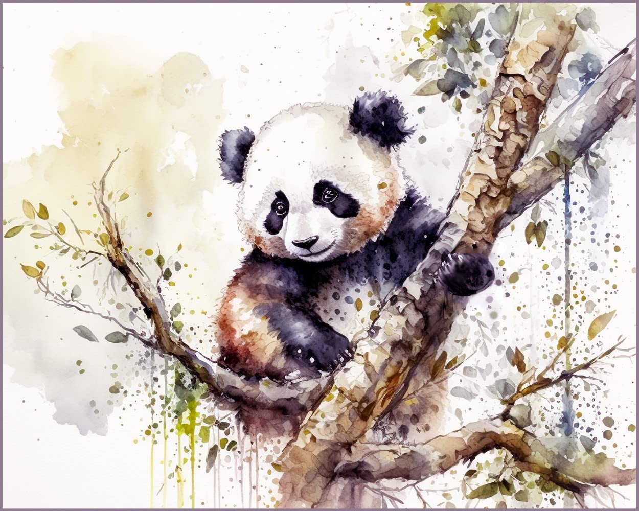 7Dots Art. Winter Baby Animals. Watercolor Art Print, Poster 8\"x10\" On Fine Art Thick Watercolor (aquarelle) Paper For Children's Room, Bedroom, Playroom, And Bathroom. Unframed. (w Barn Owl