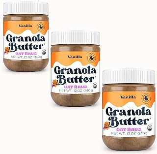 Oat Haus Organic Vanilla Granola Butter | Peanut-free, Almond (Tree-Nut) Free, & School-Safe (Top 8 Allergen Free) | Sunflower Seed & Cookie Butter Alternative | 12 oz (Pack of 3)
