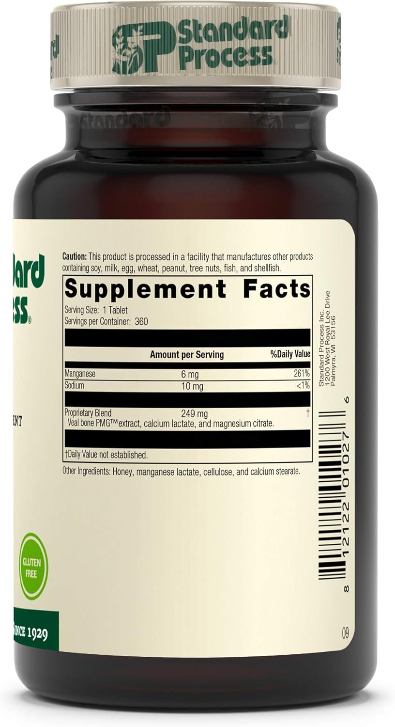 Standard Process Biost - Teeth and Bone Health Supplement with Whole Food Magnesium Citrate, Calcium Lactate, Manganese, and More - 360 Tablets : Health & Household