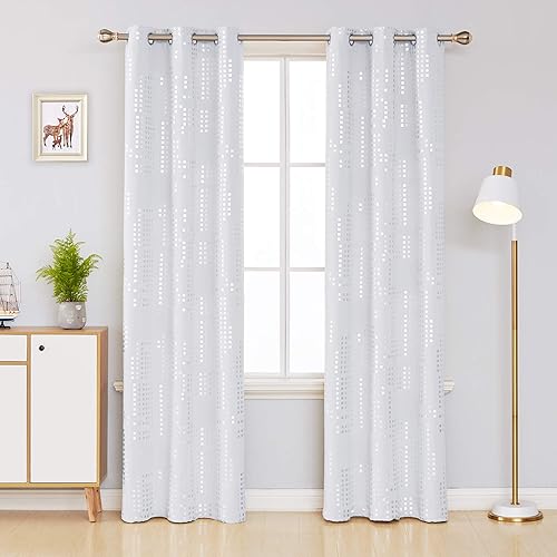 Deconovo - Cortinas opacas para oscurecer la habitación, con aislamiento térmico, cortinas con ojales disponible en Yaxa Colombia