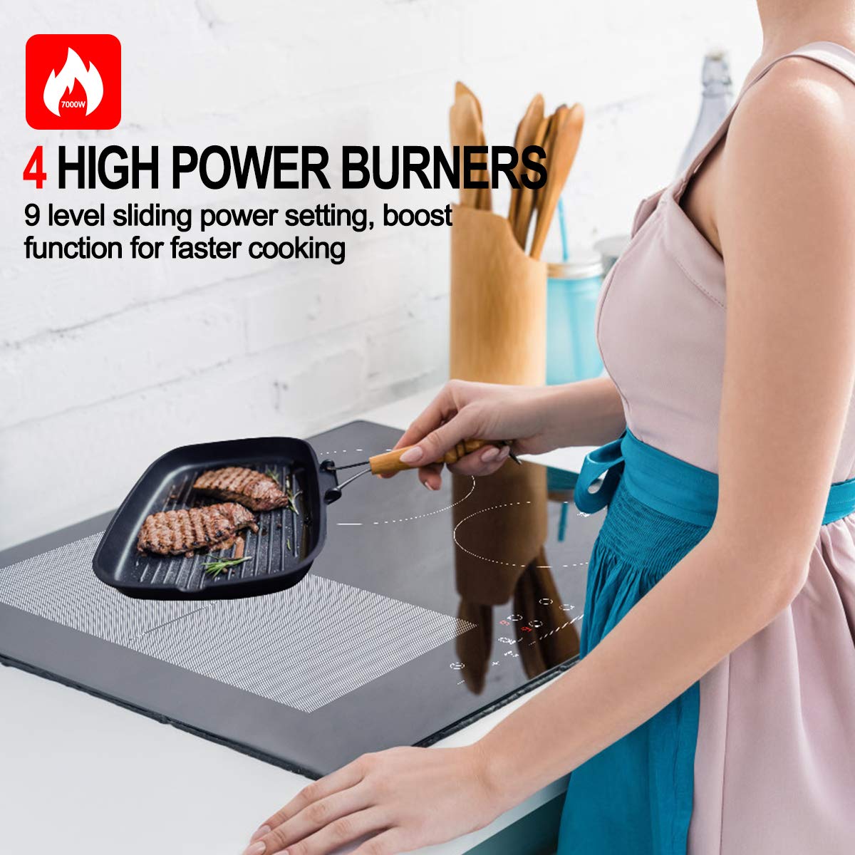 Buy Gasland Chef IH604BF 60cm Builtin Induction Hob, 7000W Electric