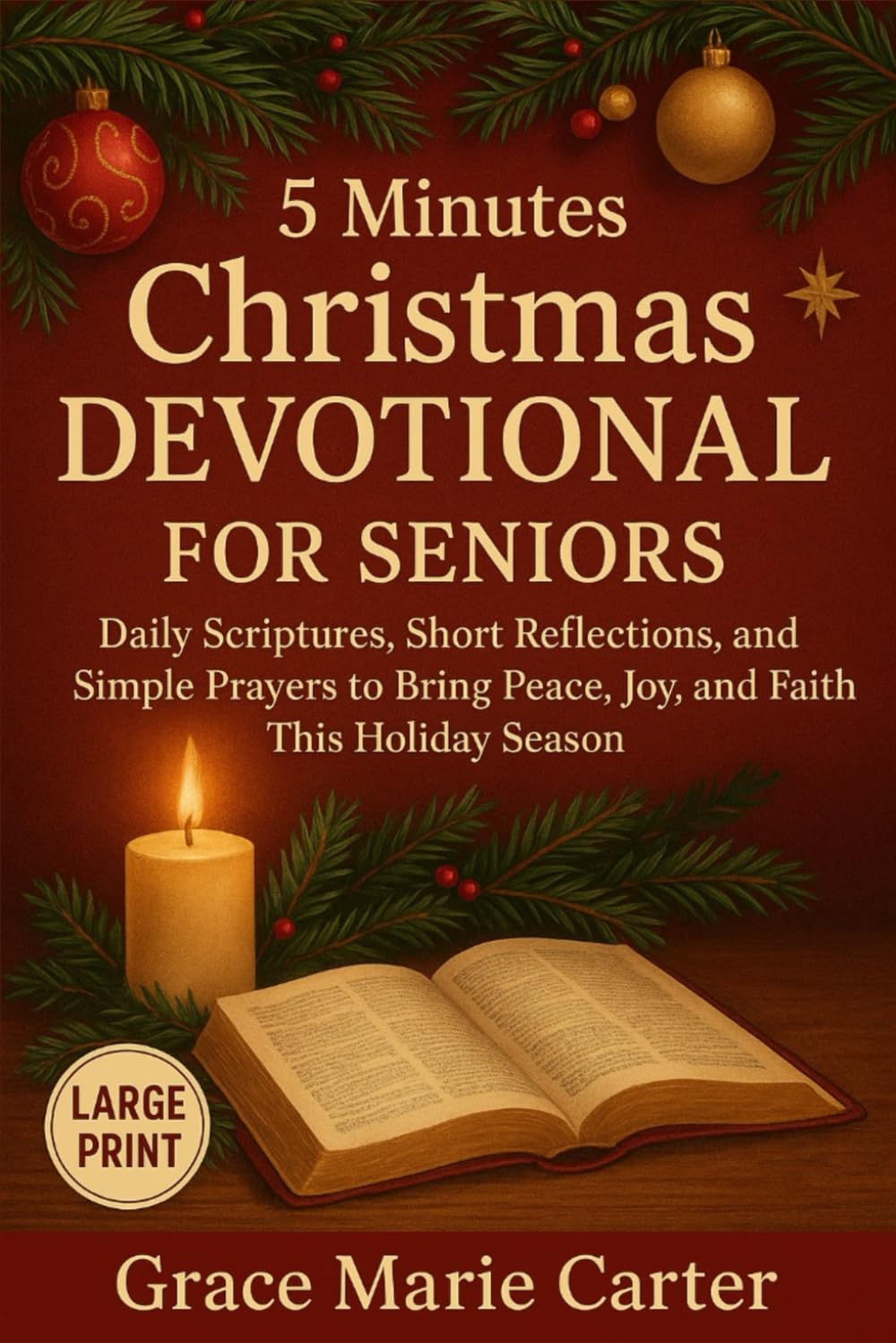 5 Minutes Christmas Devotional for Seniors: Daily Scriptures, Short Reflections, and Simple Prayers to Bring Peace, Joy, and Faith This Holiday Season