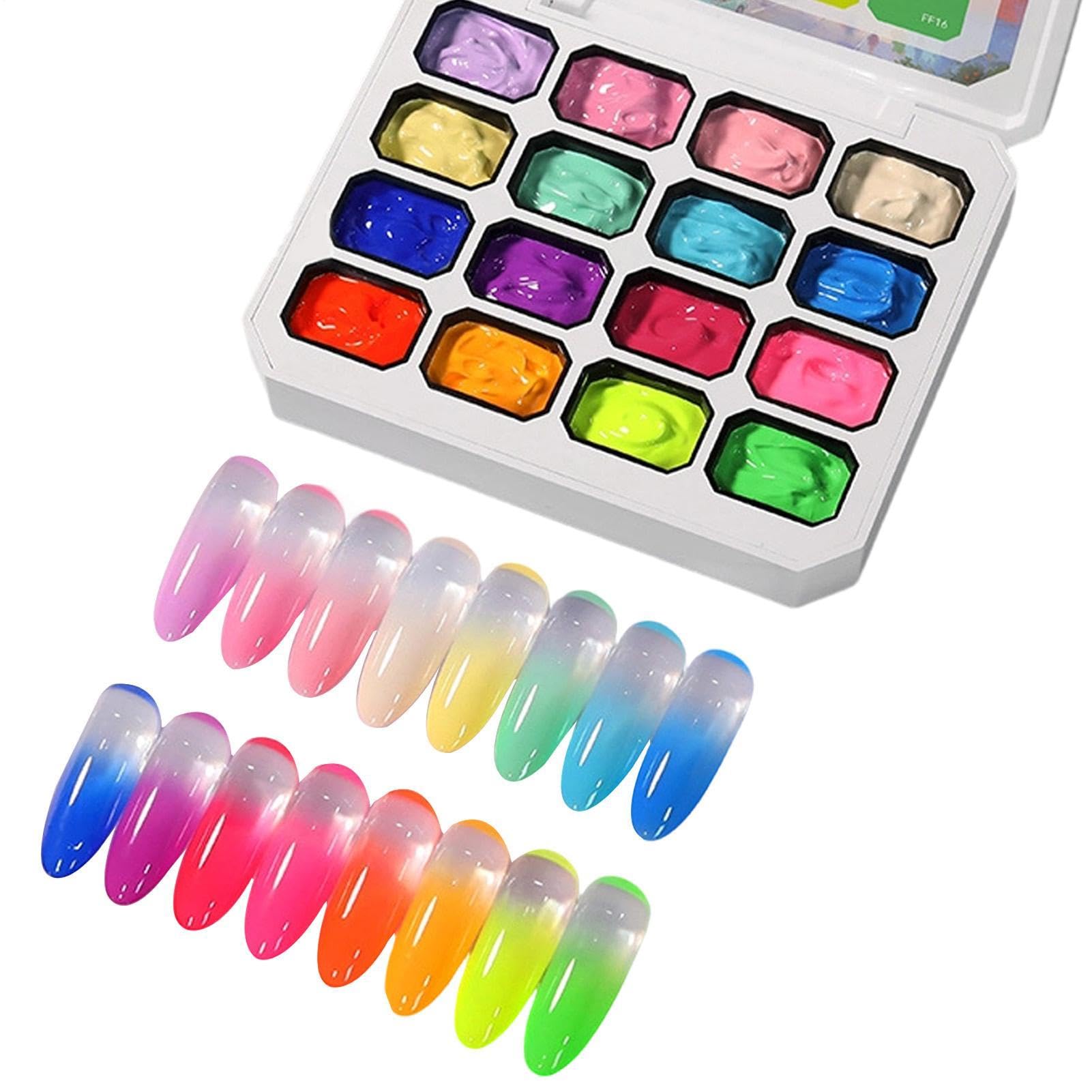Nagelgel, DIY, French Manicure, Palette, Airbrush, Gel, Airbrush, für Nagelabstufungen, Maniküre, ohne Verdünnung