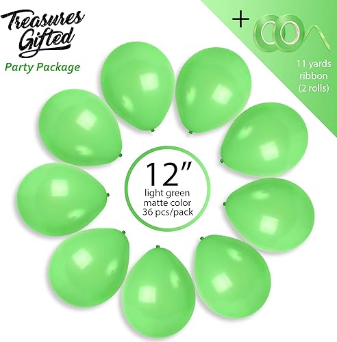 Miniatura 2 de Treasures Gifted - Globos de un solo color mate, Verde claro