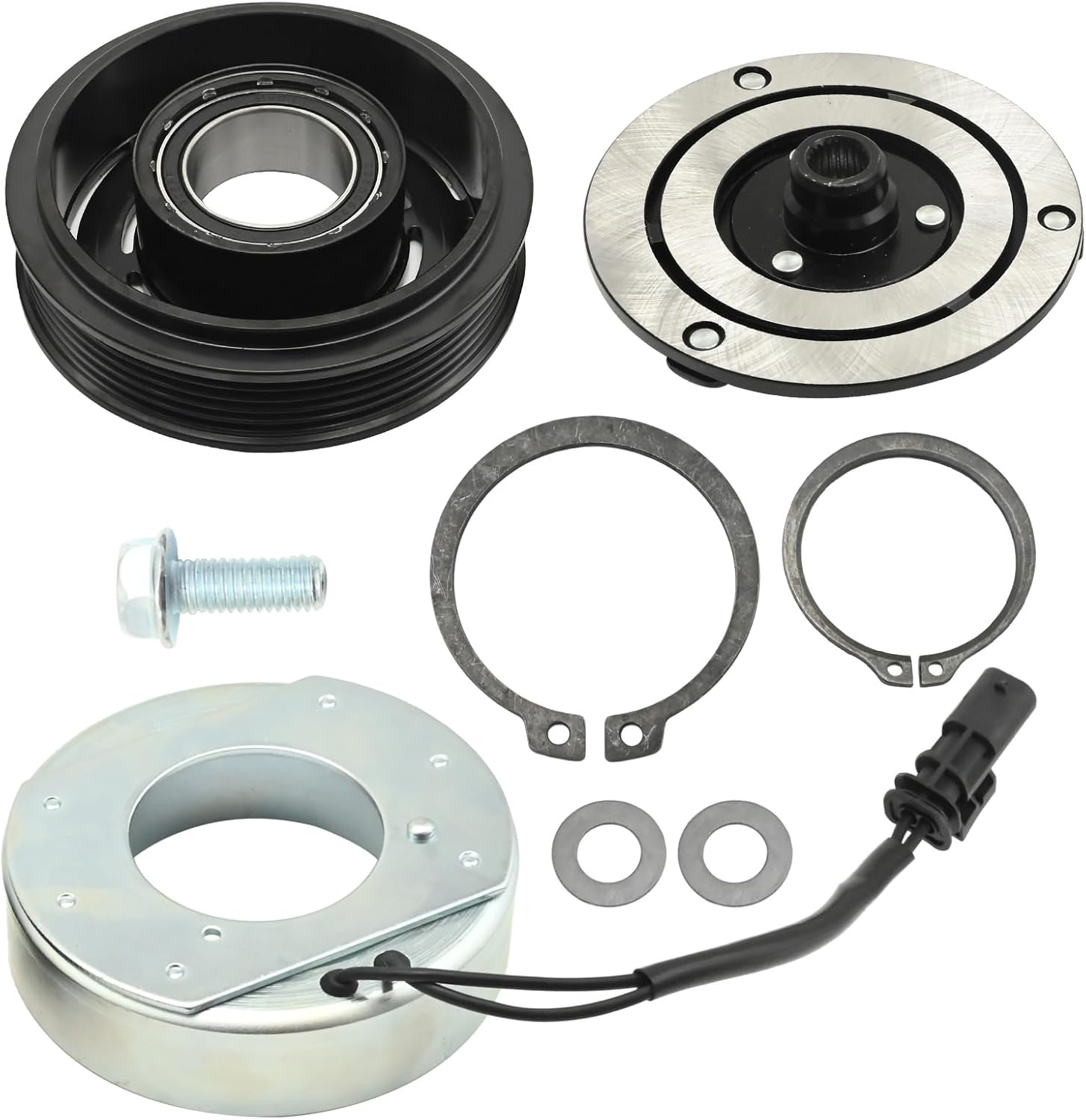 EATAKWARD Air Conditioner AC Compressor Clutch Kit, Replacement for Chevrolet Cruze Eco L4 1.4L 2011, Replacement for Chevrolet Cruze LT L4 1.4L 2011, Replacement for Chevrolet Cruze LTZ L4 1.4L 2011