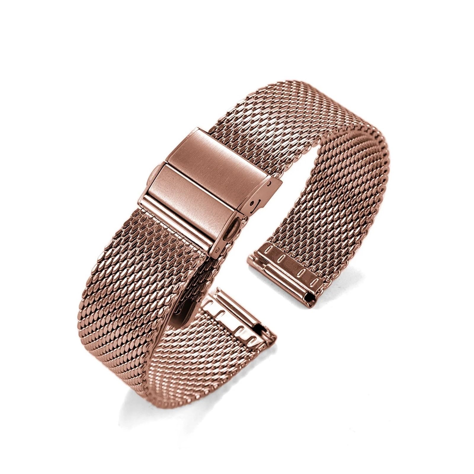 XILILHC Braccialetti Con Fibbia Pieghevole In Metallo Cinturino In Acciaio Inossidabile In Maglia Milanese A Sgancio Rapido 18mm 20mm 22mm