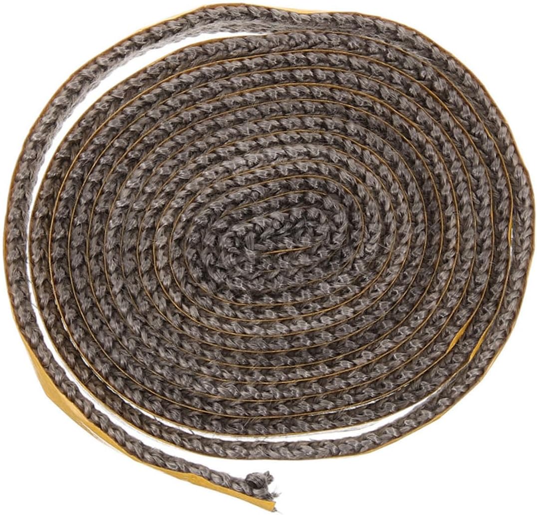 PRETYZOOM Fireproof Rope Gasket for Wood Stove High Temperature Resistant Seal 3mm x 10mm x 4m Self-Adhesive Insulation for Fireplace and Oven Doors