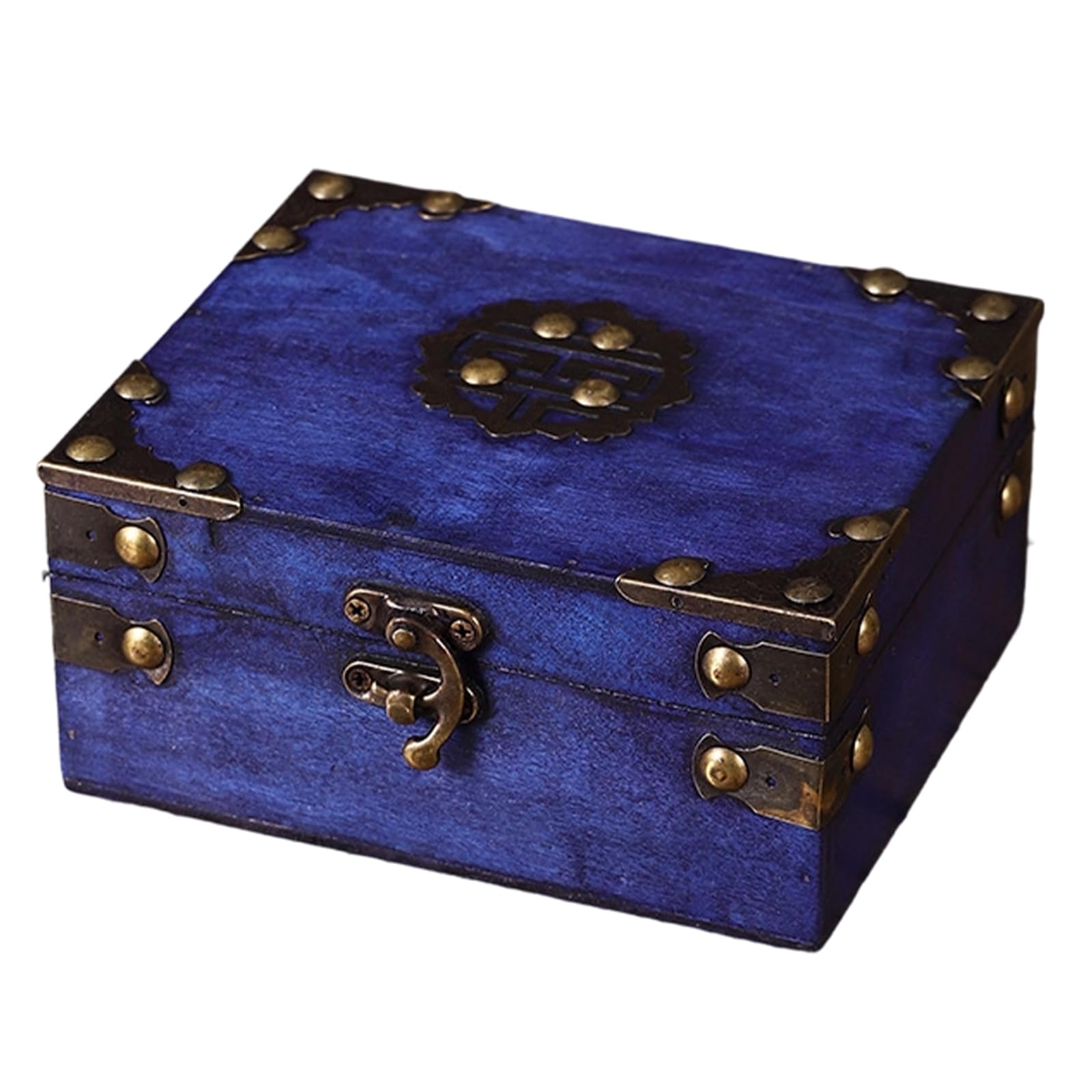 Oxxggkao Rustics Wood Storage Box Featuring Clasp for Secure Storage of Valuables and As Home Decoration Items Jewelry Box