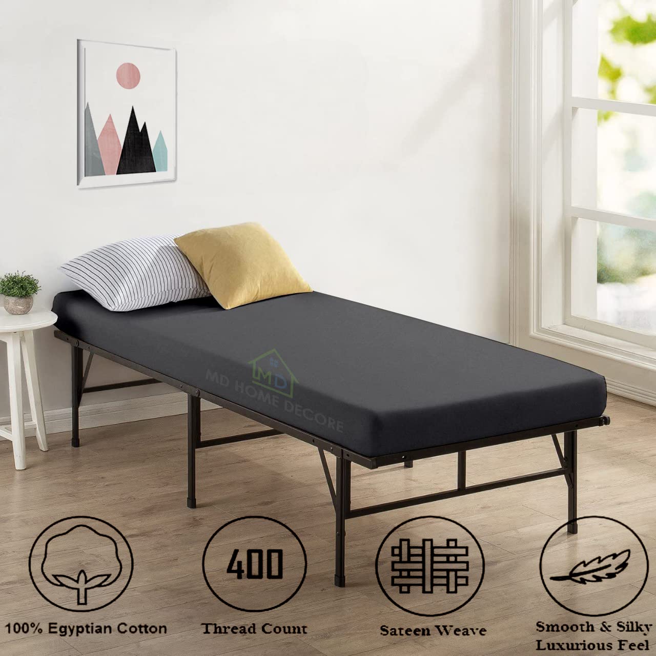 Narrow Twin Sheets 30x75 Set 100% Egyptian Cotton Cot Fitted Sheet