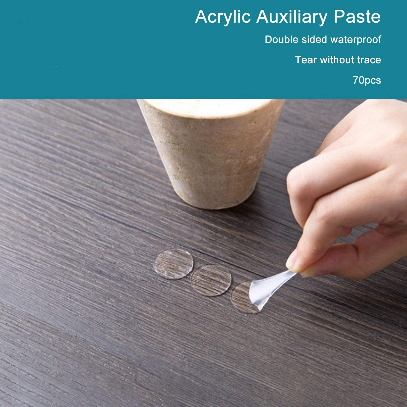 140PCS Self Adhesive Dots, Transparent Double Sided Tape Stickers Clear Adhesive Dots No Traces Adhesive Sticker for Home Decoration