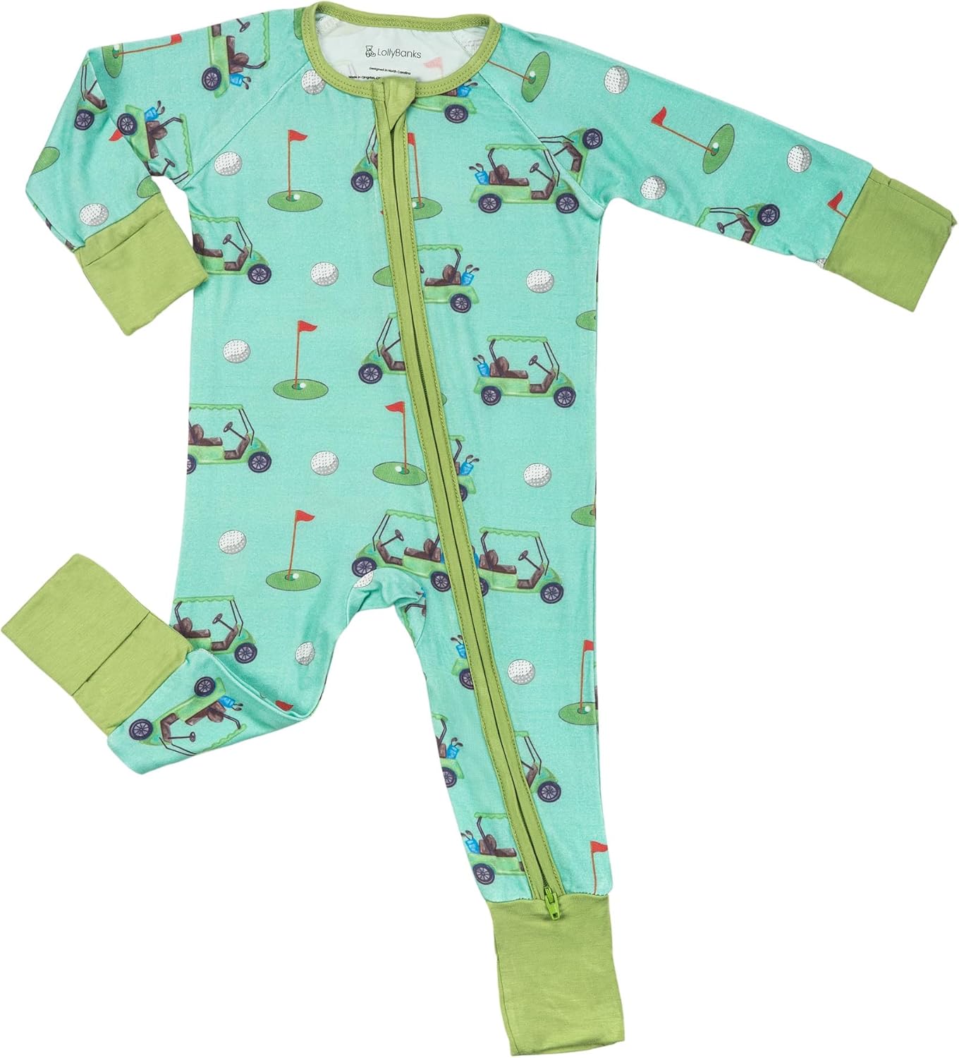 LollyBanks Baby Pajamas, 2-Way Zipper Romper, 95% Viscose Made from Bamboo and 5% Spandex, Baby Sleepers