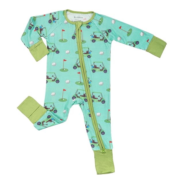Lollybanks LollyBanks Baby Pajamas, 2-Way Zipper Baby Romper Neutral, 95% Viscose Made from Bamboo and 5% Spandex, Soft Sleepers for Newborn (Golf Print)