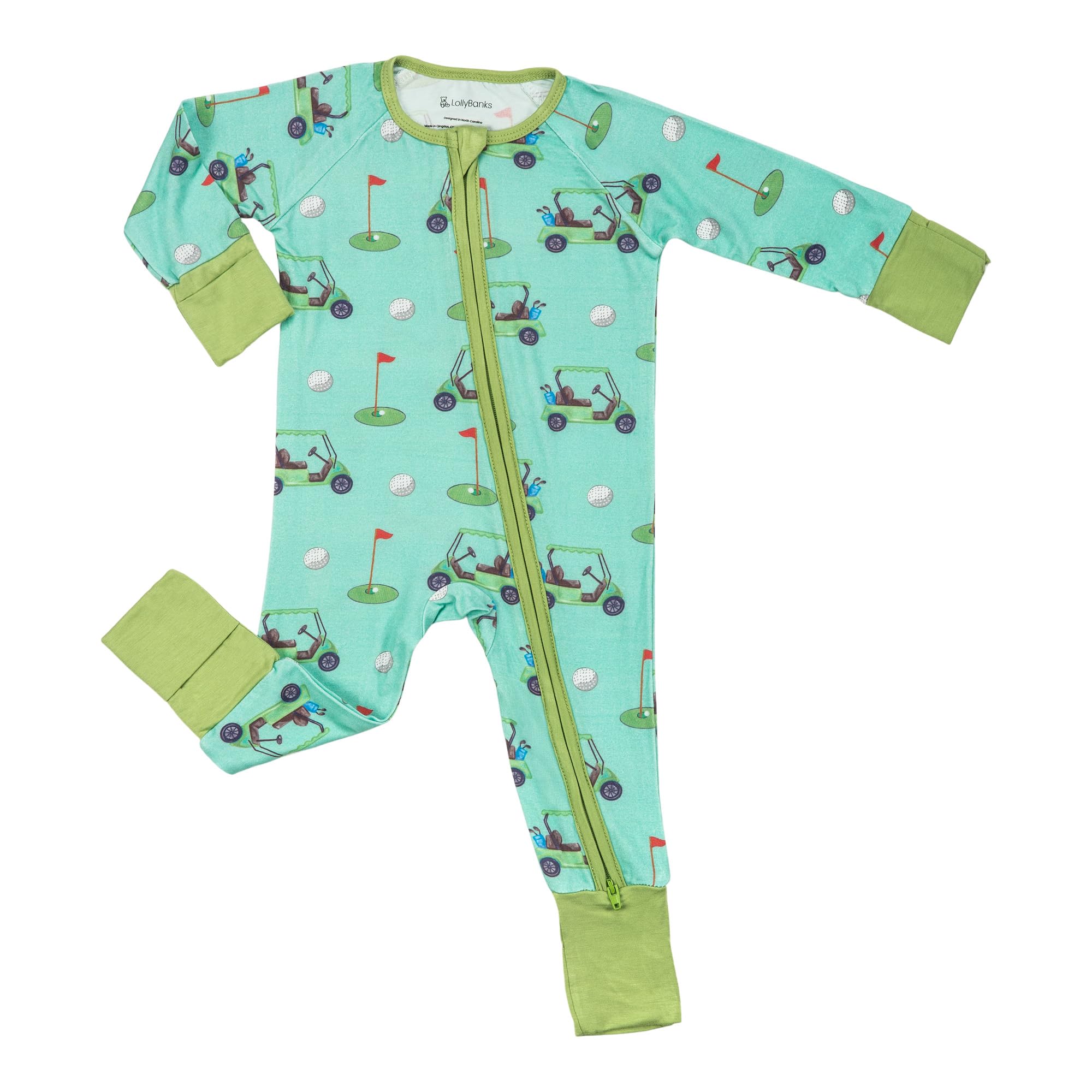 LollyBanks Baby Pajamas, 2-Way Zipper Romper, 95% Viscose Made from Bamboo and 5% Spandex, Baby Sleepers