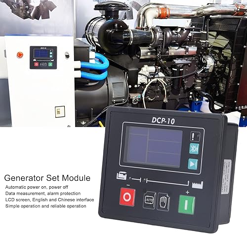 Miniatura 4 de ciciglow Controlador de grupo electrógeno, DCP-10 Módulo de control automático de arranque automático Pantalla LCD Conjunto de generador Módulo de