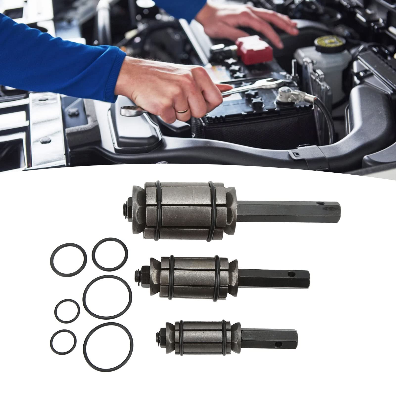 Juego de Expansores de Tubo de Escape de 3 Piezas, Expansor de Silenciador de Escape de Acero para Reparación Universal de Automóviles, 3 Tamaños, Endereza Abolladuras de Abrazadera,
