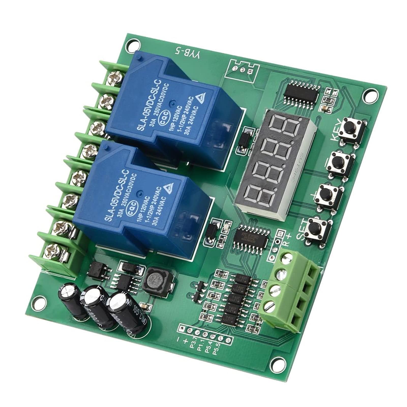 Scheda controller motore avanti/indietro YYB-5 12V 24V Modulo ciclo di temporizzazione ritardo relè due fai da te