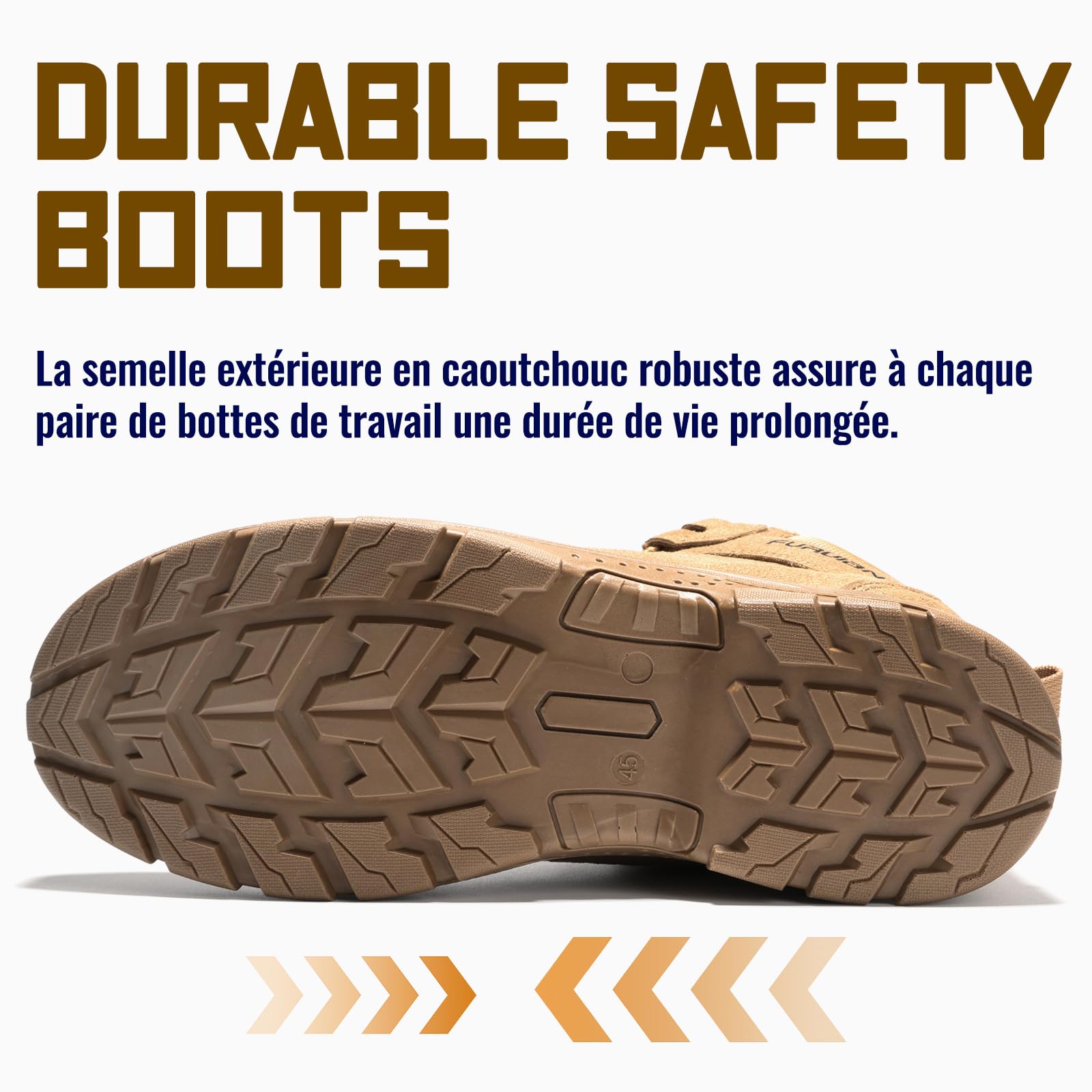Furuian Sicherheitsstiefel mit Stahlkappe Herren Leicht Arbeitsschuhe Winter Damen rutschfest Sicherheitsschuhe Stahlkappe Arbeitsschuhe Herren Winter Damen Weich