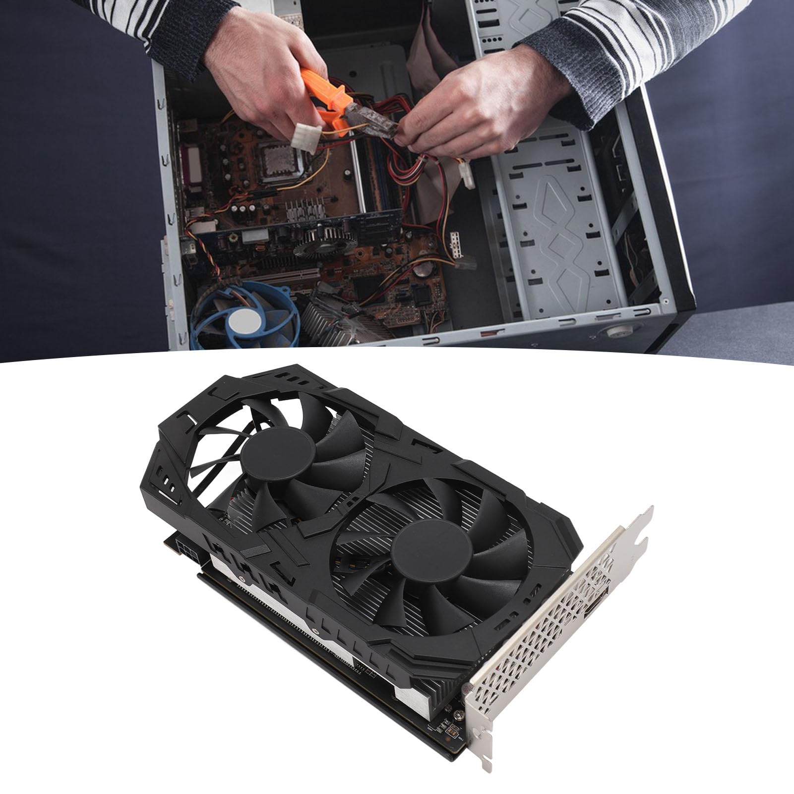 RX560XT 8 GB GDDR5 256-bitowa Karta Graficzna, Komputerowa Karta Graficzna do Gier Wideo GPU 256-bitowa Karta Graficzna PCI Express X16 3.0 do Gier Wideo, Podwójny Wentylator