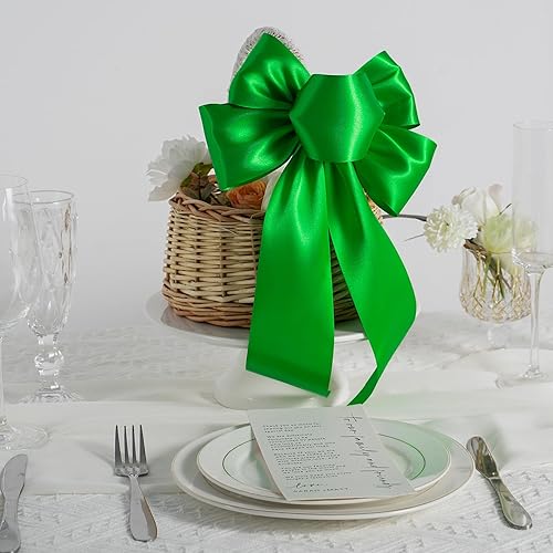 Vista 457 de MEEDEE Orange Satin Ribbon - 1.5 inch Double Faced Satin Ribbon, 50 Yards - Neon Tangerine - For Christmas, Thanksgiving, Halloween, Weddings