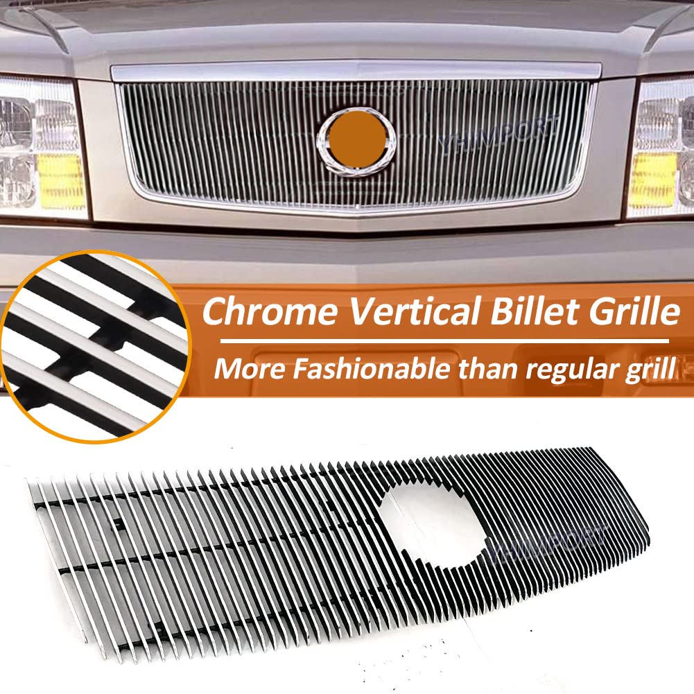 Amazon.com: Parrilla vertical cromada delantera para Cadillac