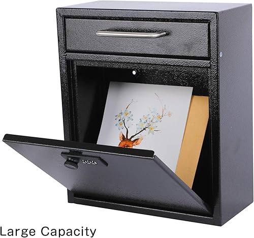 Miniatura 4 de xydled Buzones de pared con cerradura de combinación, buzón seguro colgante, buzón definitivo, perfecto para depósitos de pagos, llaves y cartas,