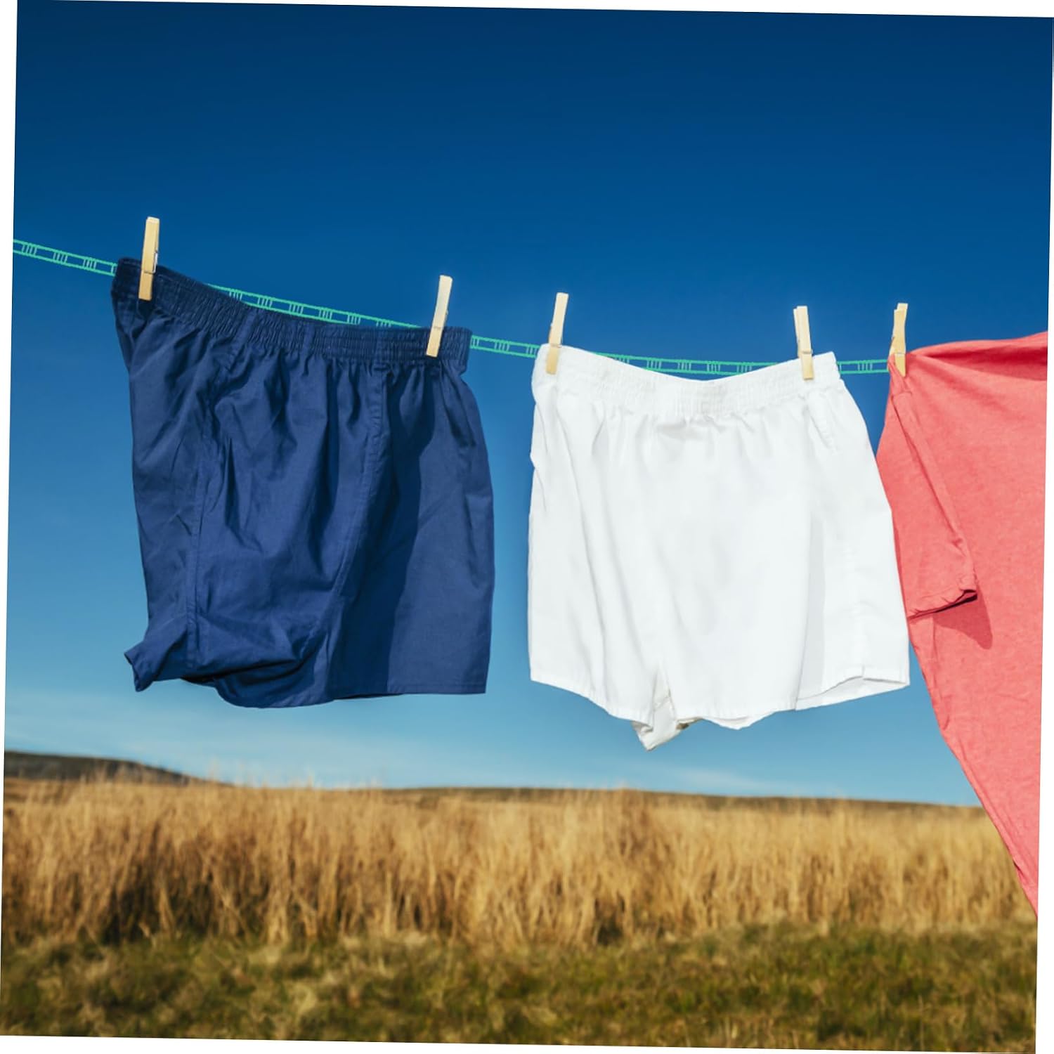 Mobestech 12rolls Portable Clothesline of High-Strength Nylon Laundry Drying Line Easy to Install Outdoor Clothesline for Camping and Home Use