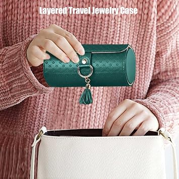 Travel Jewelry Case Elegant Storage, Always Ready to Shine, Three Distinct Layers, for Women Jewelry Box