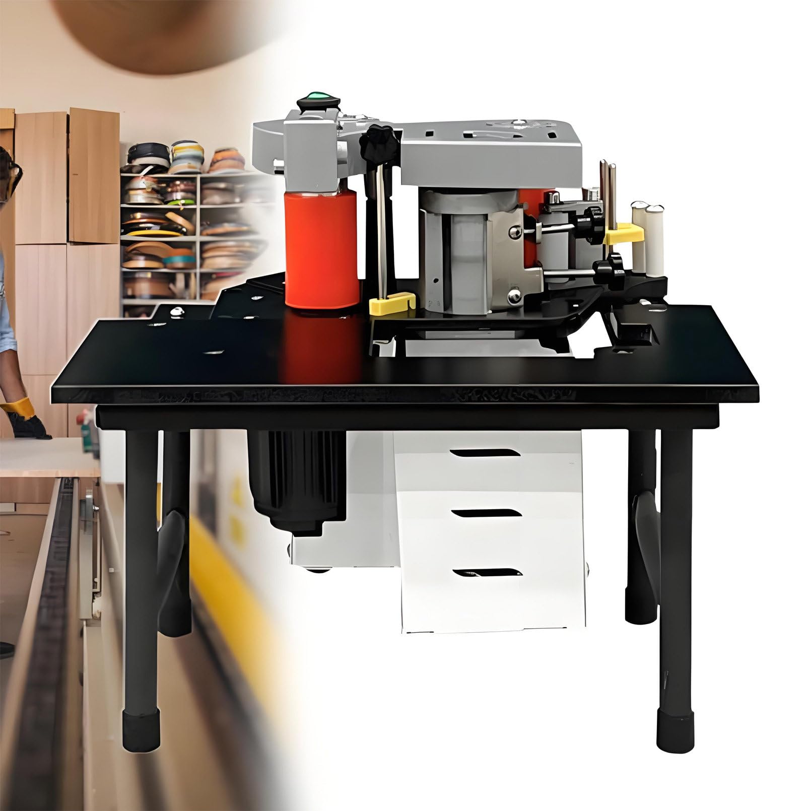 Machine à lamelles pour bois et PVC, double face, température réglable de 150 °C à 180 °C, 1200 W, idéale pour les projets de travail du bois, facile à utiliser et efficace