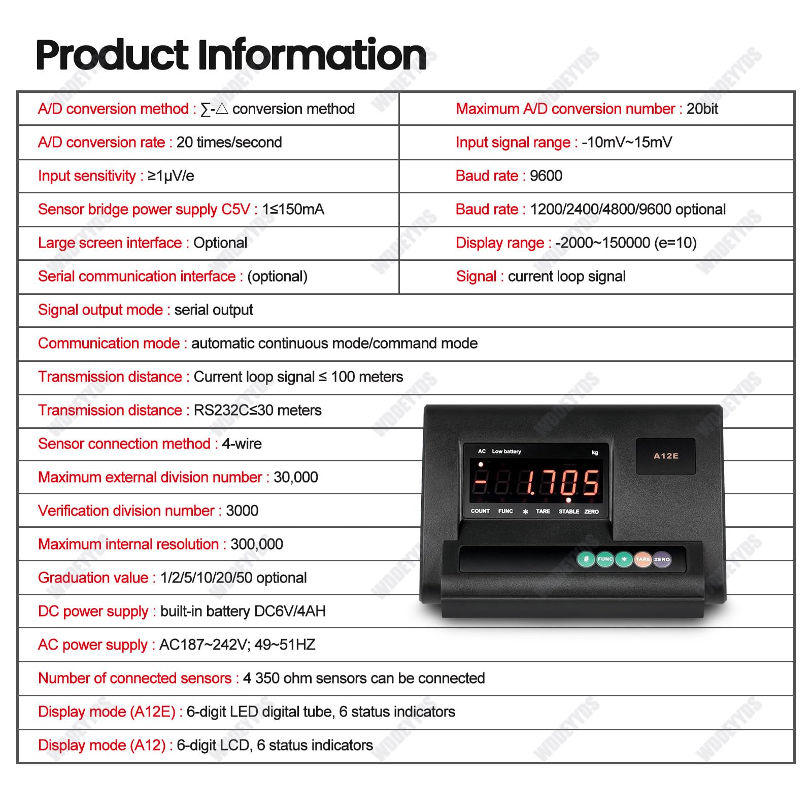 Livestock Scale Kit, 5000 kg / 11023 lbs Steel Beam Compression Load Cell Scales Floor Scale Kit for Animals Cattle Goats Pigs Horse Sheep with Weighing Indicator