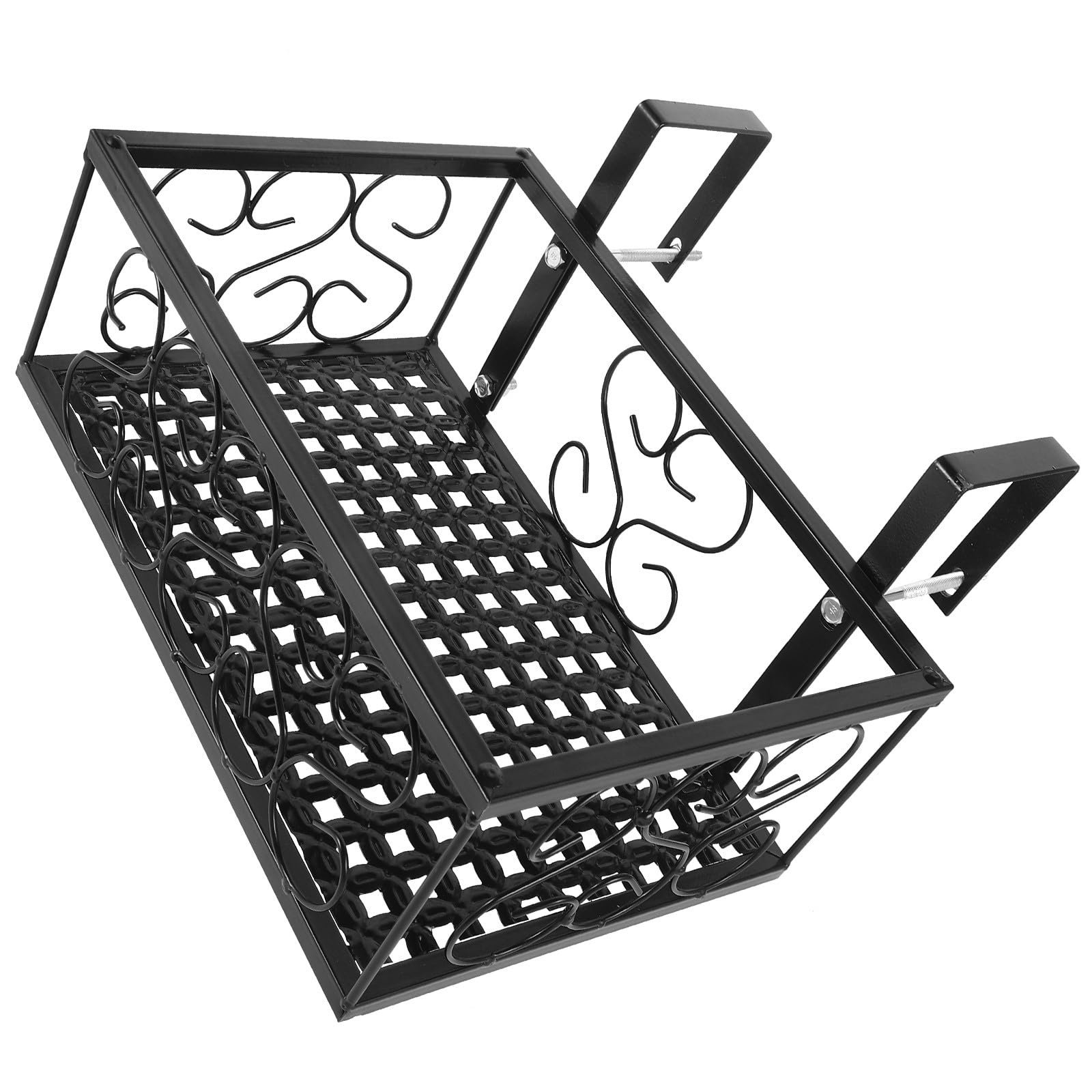 Soporte colgante de hierro negro para crear un jardín vertical en tu balcón