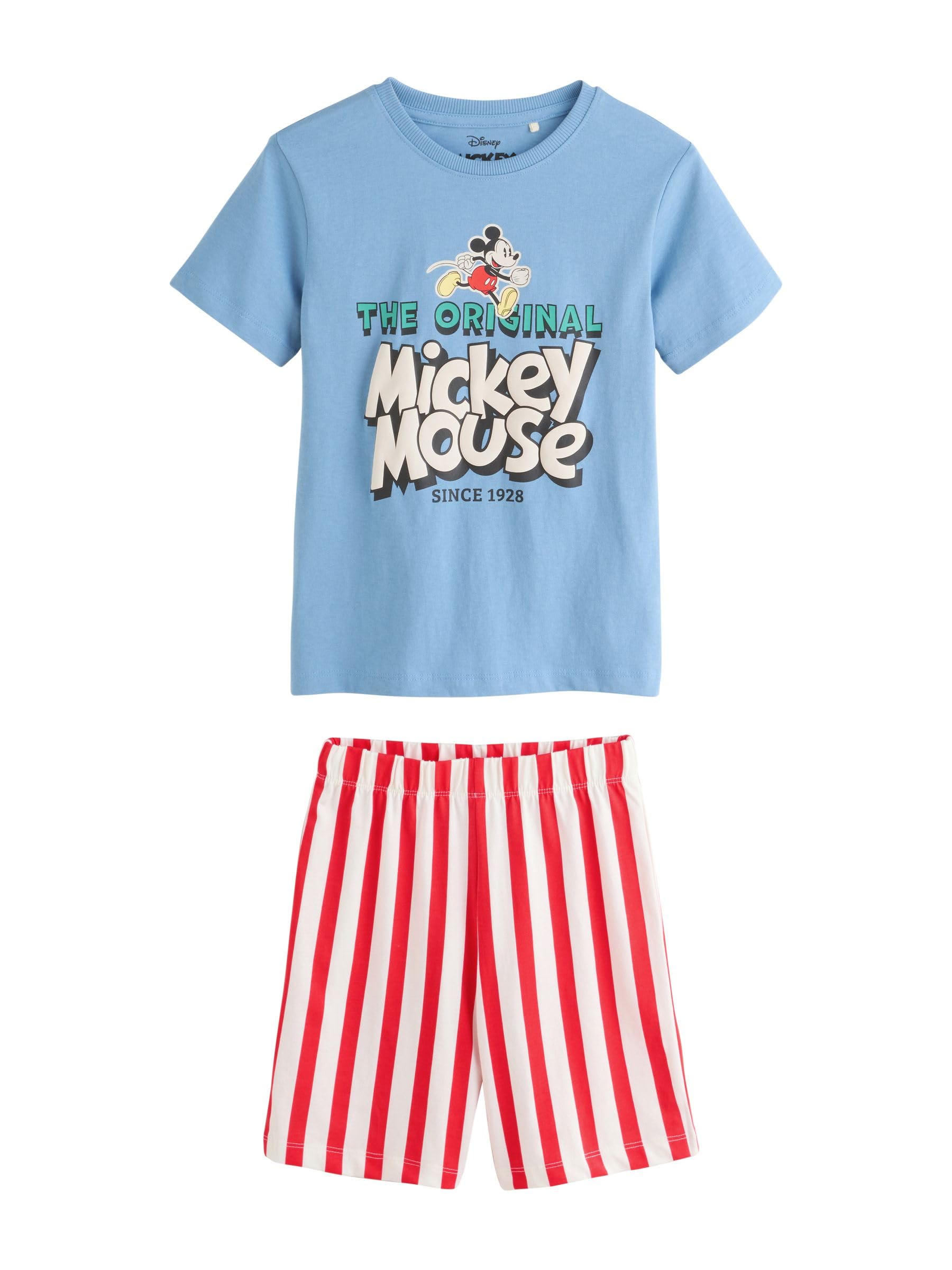 NEXT Jungen 3er-Pack Kurze Schlafanzüge, Mickey Mouse