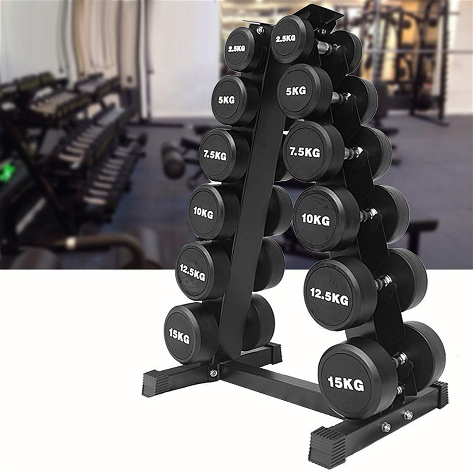 Rack per muscoli, supporto per sollevamento pesi, rastrelliera portaoggetti per pesi e manubri per palestra, casa, ufficio