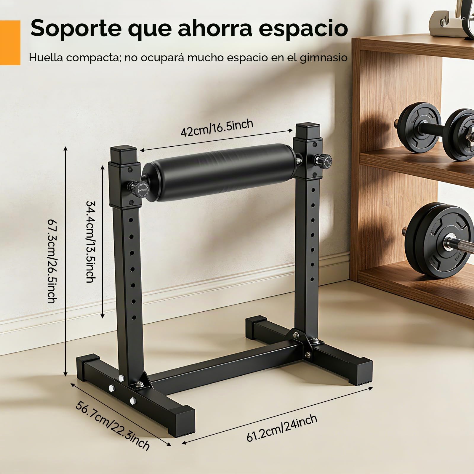 Soporte para sentadillas Bulgarian Split Squat Bracket con 9 alturas ajustables para sentadillas profundas, sentadillas y levantamiento de pesas