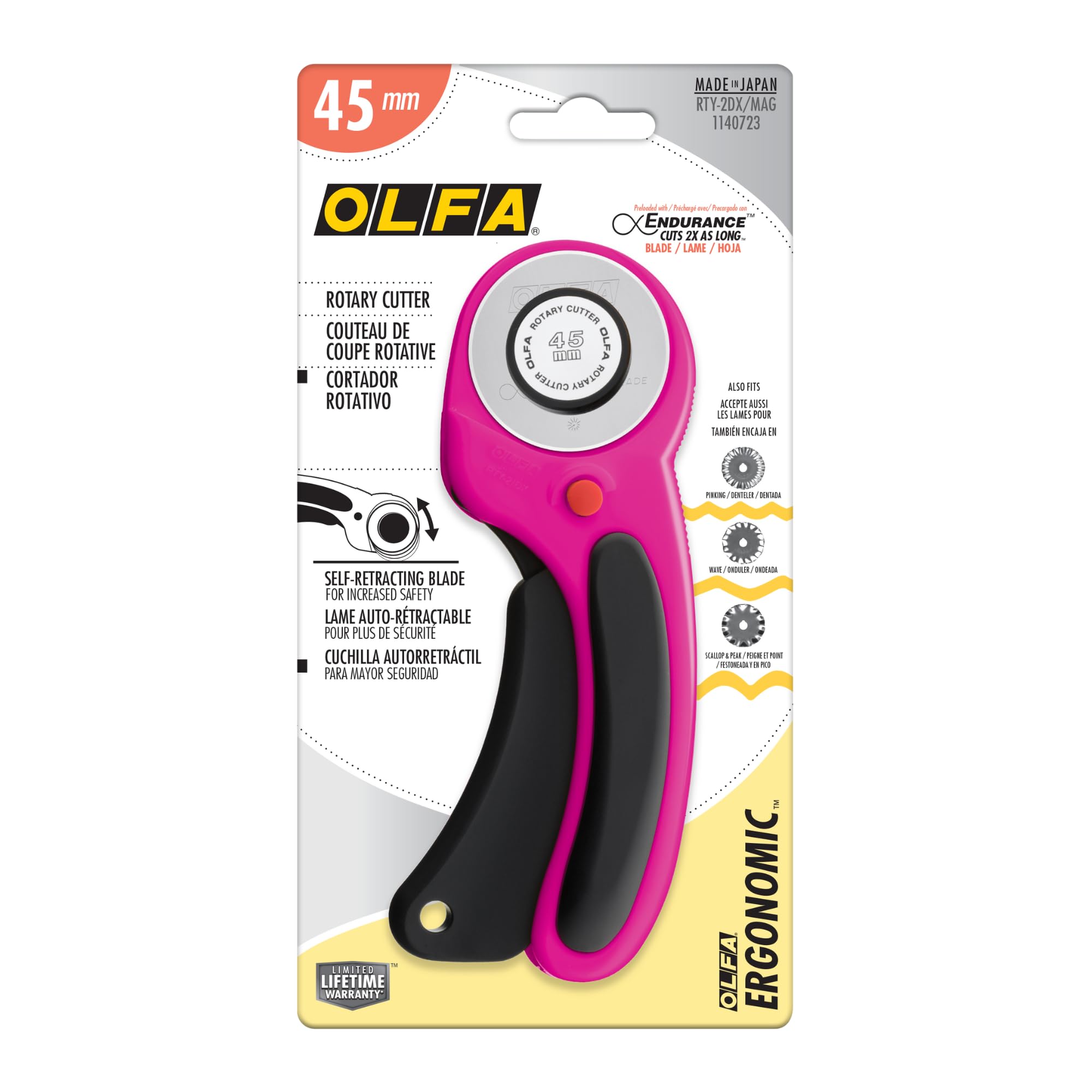 LE’RURE Irregular cutter combination Amazon.com: OLFA 45mm Ergonomic Rotary Cutter, RTY-2DX/MAG