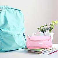 Vista 7 de Sooez - Estuche de gran capacidad para lápices, organizador de lápices con almacenamiento grande expandible, bolsa de papelería portátil de alta