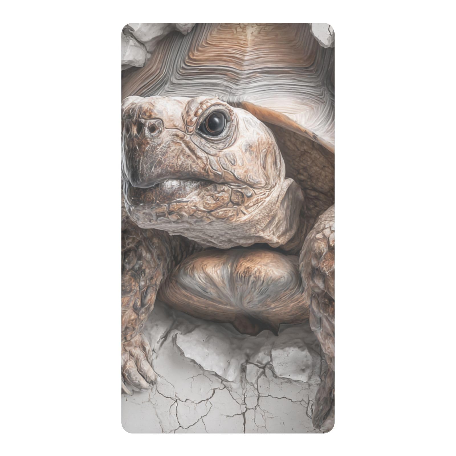 Drap de berceau imperméable tortue marbre pour le doux sommeil de bébé 132x71