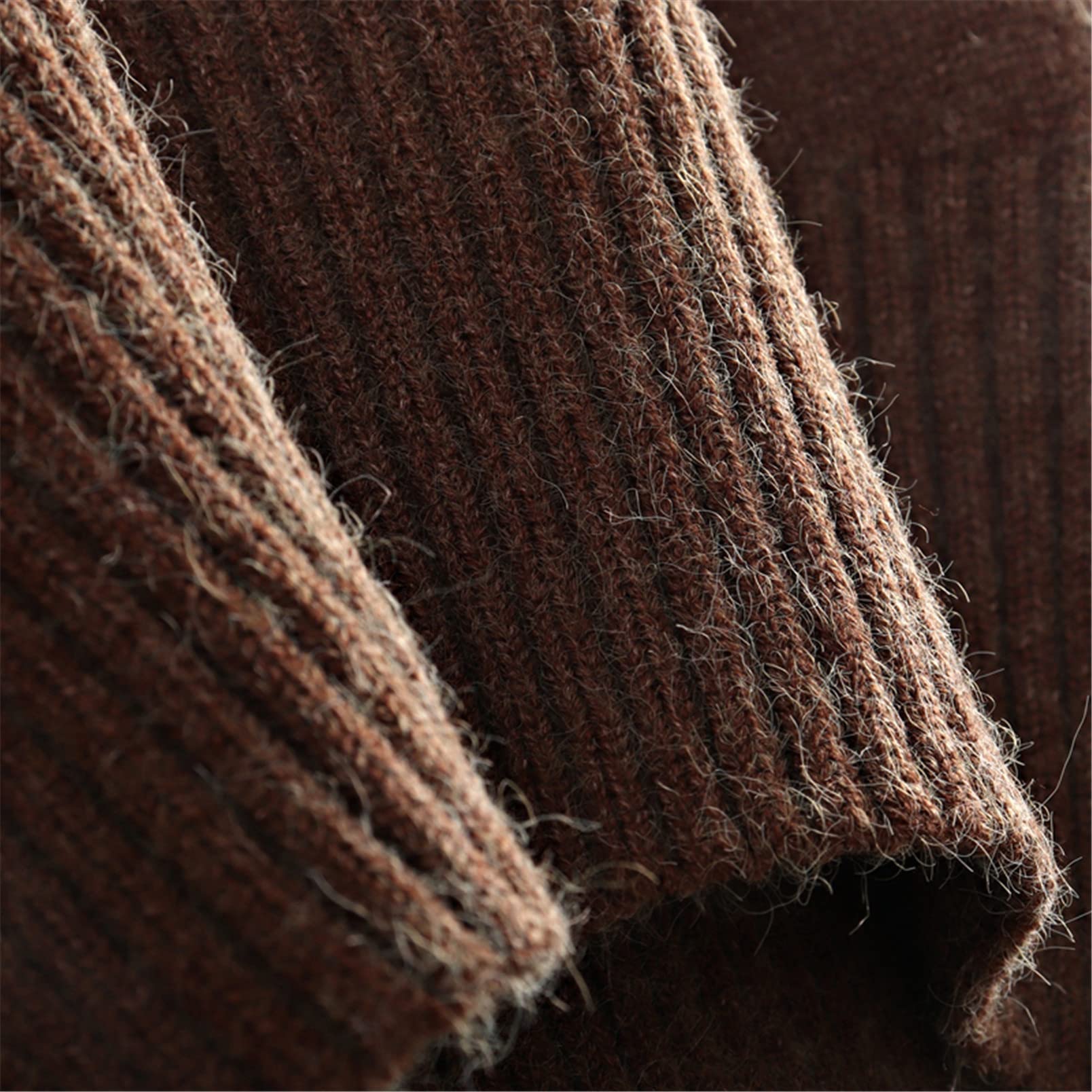 Donne Maglia Cashmere Pullover Maglione Inverno Spessore Manica Lunga Dolcevita Allentato Jumper Caldo