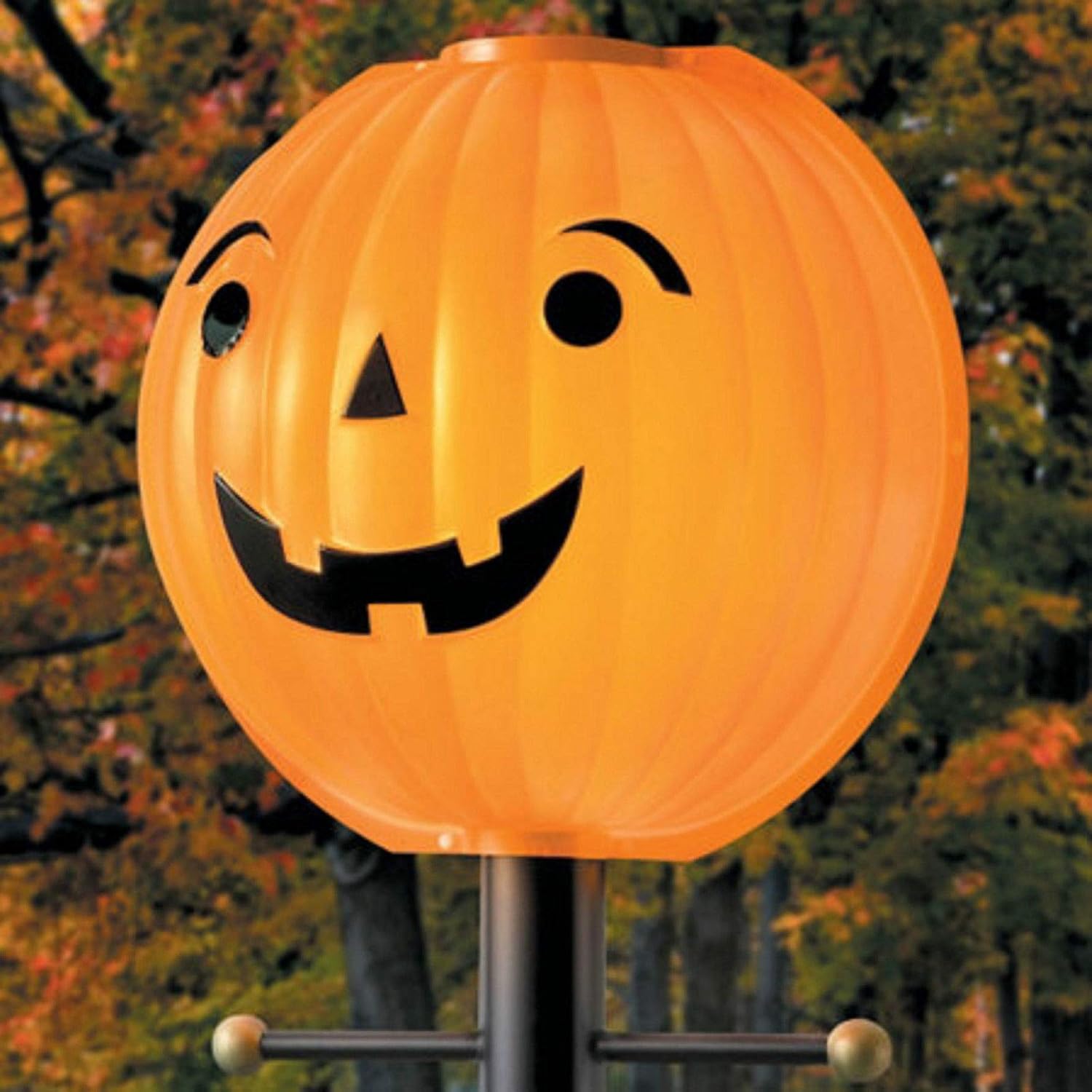 TisYourSeason Halloween & Christmas Lamppost/Lamp Cover Shade Outdoor Halloween and Christmas Decoration (Pumpkin Jack O Lantern Lamppost Lamp Cover Shade)