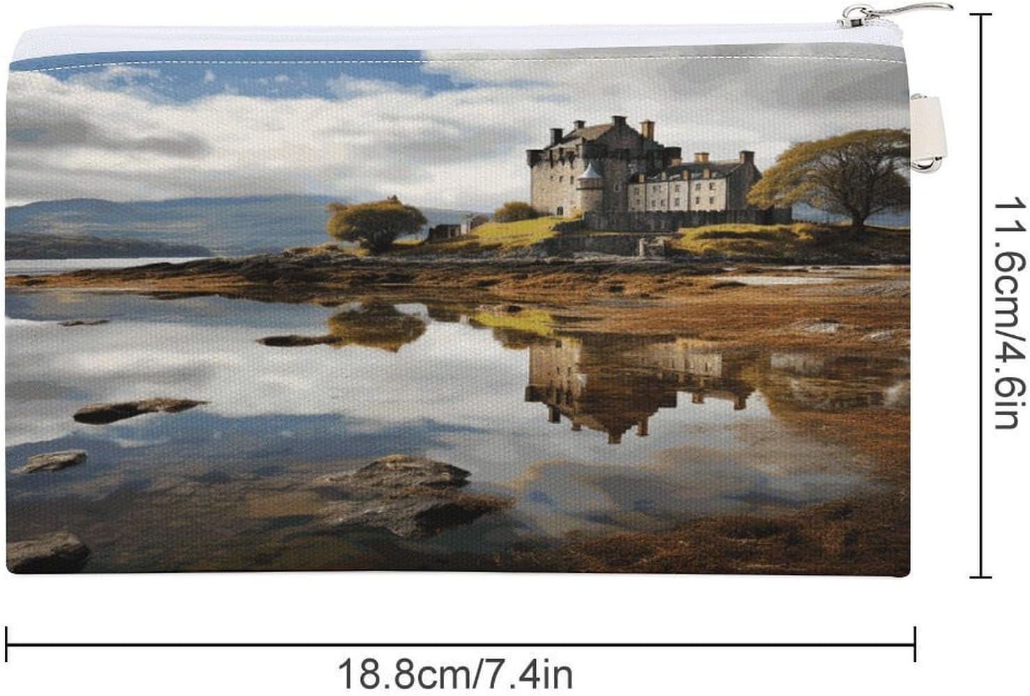 Scotland Castle Water Lake Scottish Coin Purse Mini Coin Pocket Pouch Change Holder for Men Women Portable Change Wallet