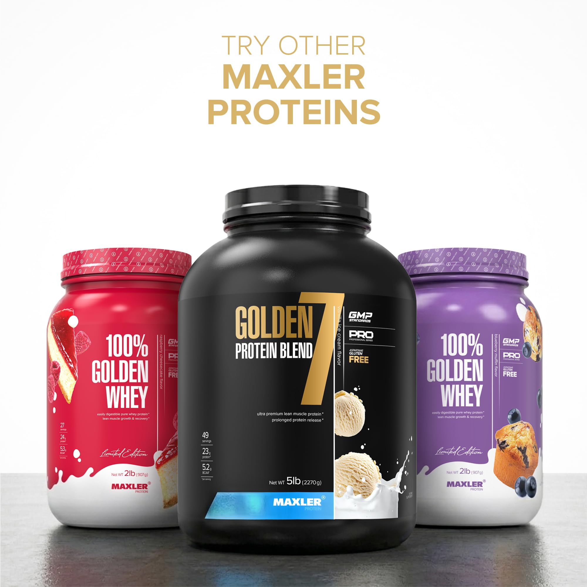 100% Golden Whey Protein - 24g of Protein per Serving - Whey Protein Powder for Pre Post Workout - Fast-Absorbing Whey Concentrate, Isolate & Hydrolysate Blend - Vanilla Ice Cream 5 lb — Amazon image 7