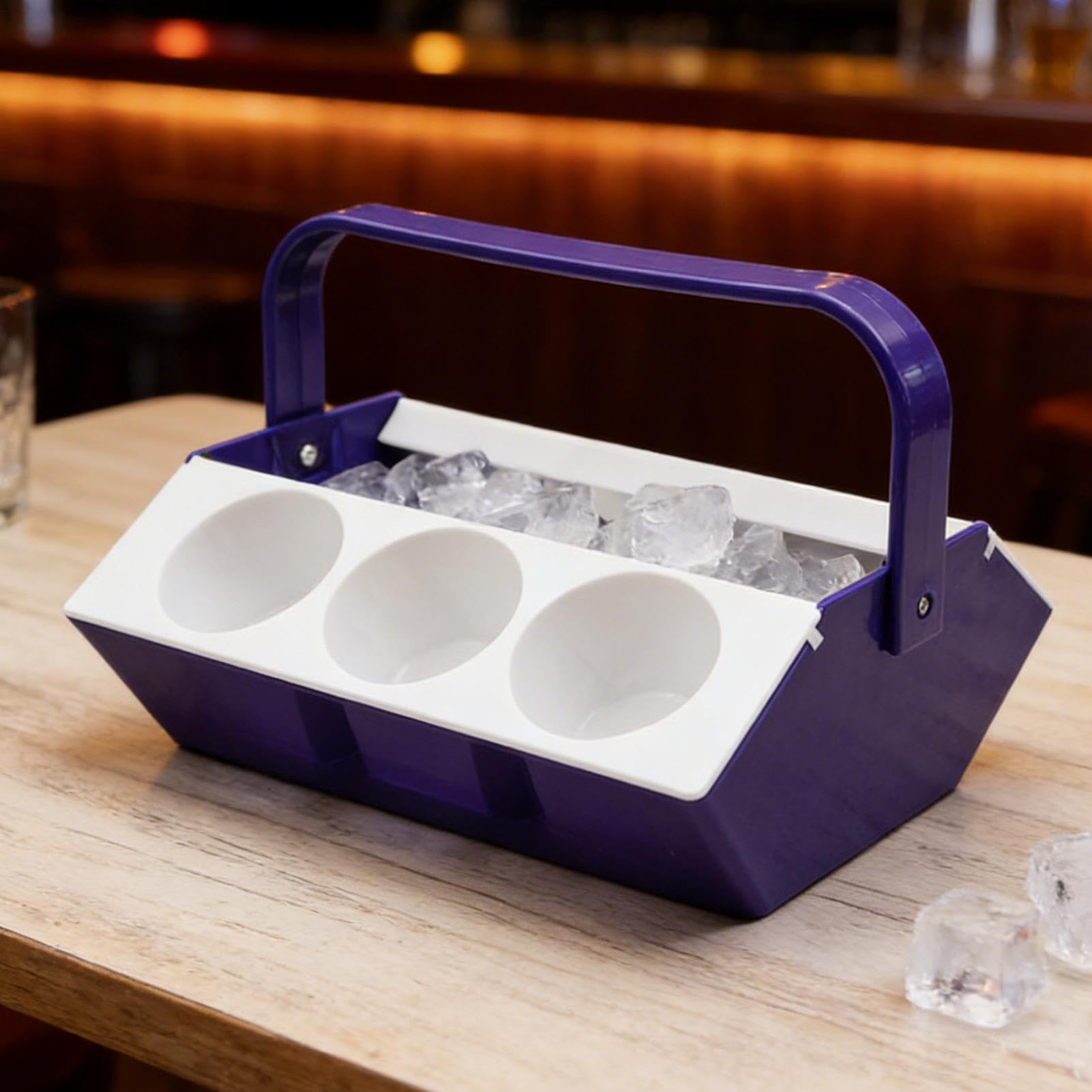 Porte-gobelet portable avec poignée - Sac de transport à bière avec compartiment isotherme - Boîte de rangement pour 6 boissons - Pour , camping, pêche, pique-nique, jardin, barbecue, extérieur