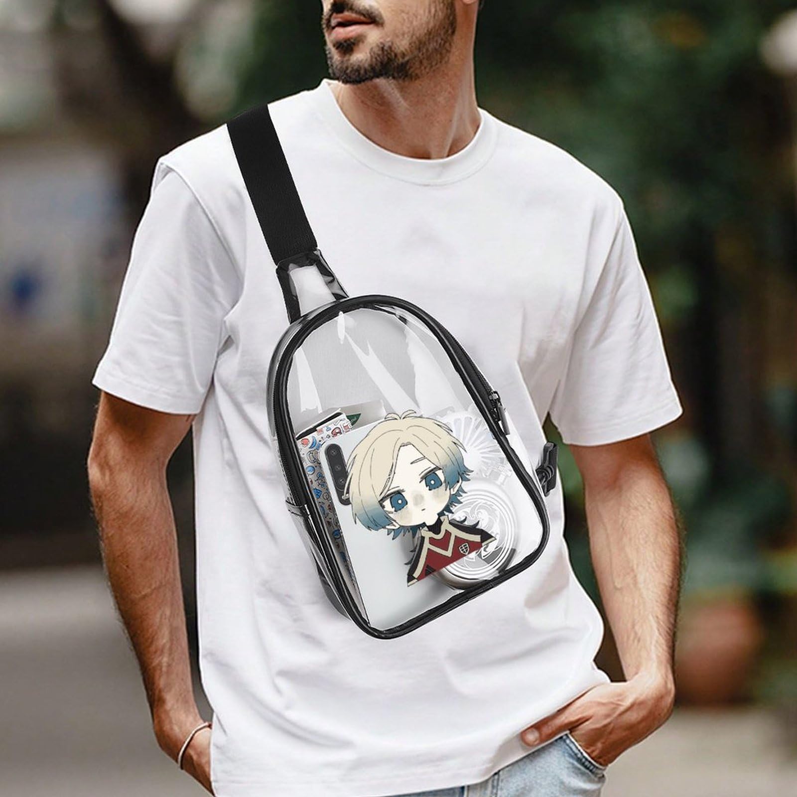 Amazon.co.jp: ブルーロック ミヒャエル・カイザー ボディバッグ 透明 
